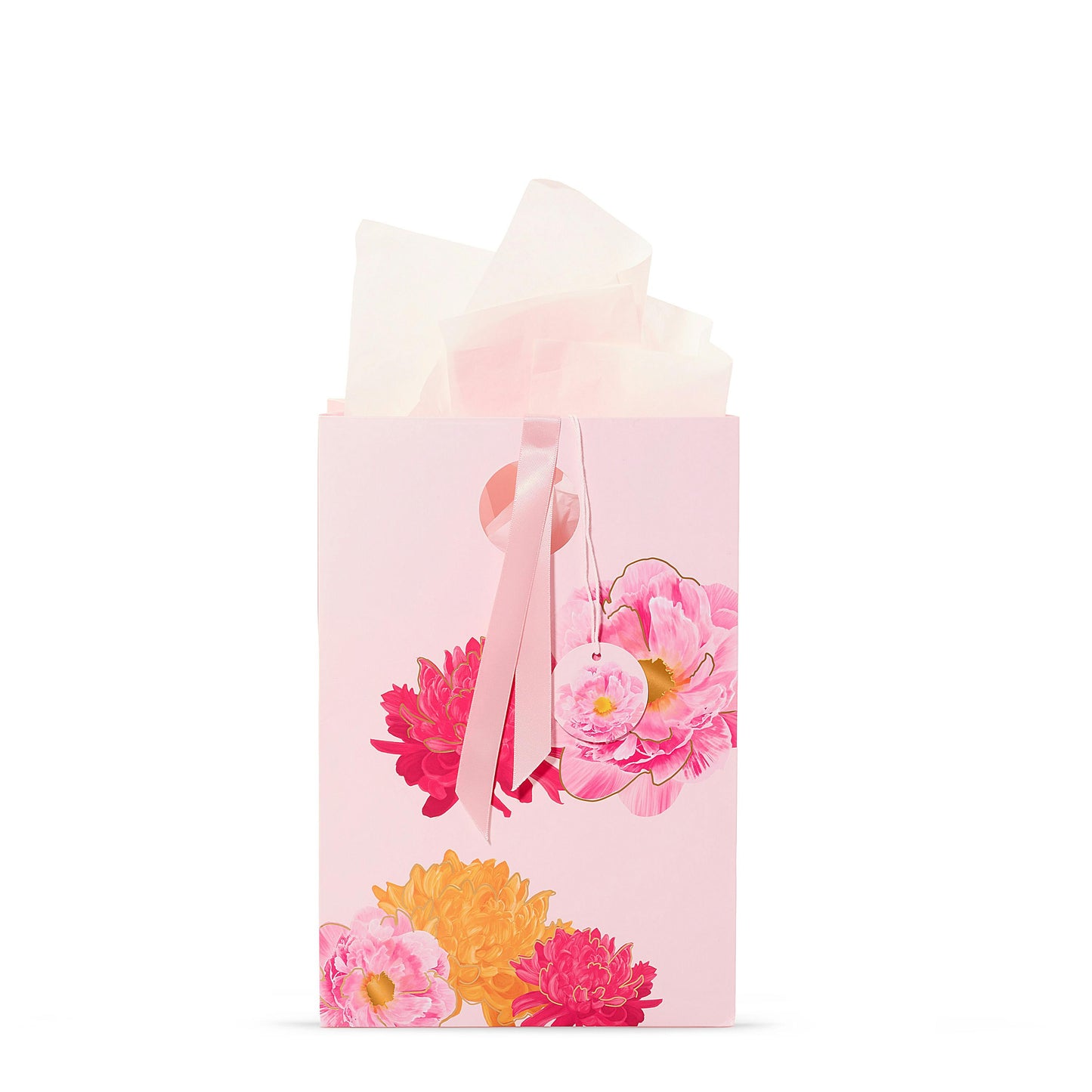Pink Peony Floral Gift Bag