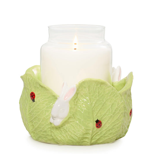 Ceramic Easter  Bunny Jar Candle Holder
