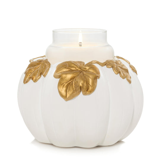 White Pumpkin Resin  Holder
